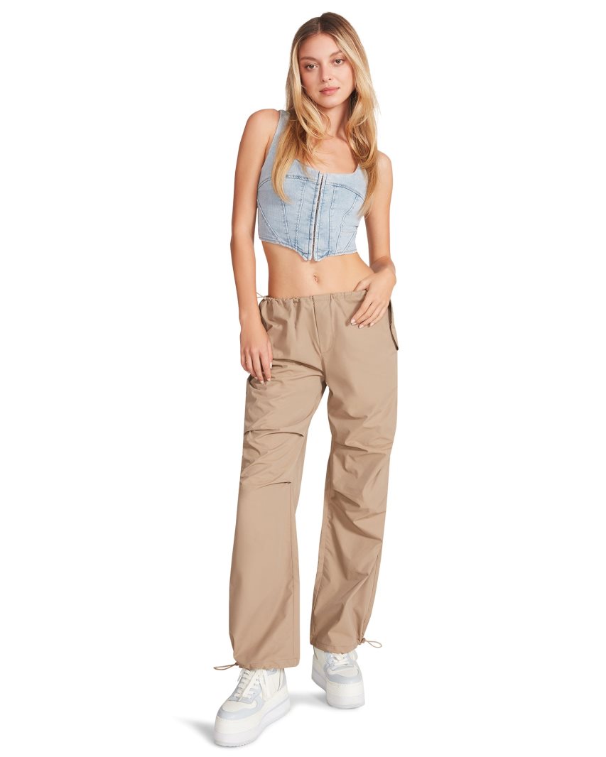 Khaki Steve Madden Pia Parachute Women's Pants | PH 1264UED